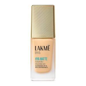 LAKMÉ 9to5 Hya Matte Full Coverage, All Skin type Foundation + Hyaluronic Acid Warm Creme - 25ml